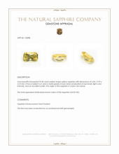 0.68 Ct. Yellow Sapphire from Ceylon (Sri Lanka) Appraisal