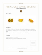 0.71 Ct. Yellowish Orange Sapphire from Ceylon (Sri Lanka) Appraisal