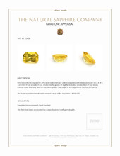 1.09 Ct. Yellow Sapphire from Ceylon (Sri Lanka) Appraisal