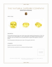 0.68 Ct. Yellow Sapphire from Ceylon (Sri Lanka) Appraisal