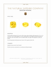 0.76 Ct. Yellow Sapphire from Ceylon (Sri Lanka) Appraisal