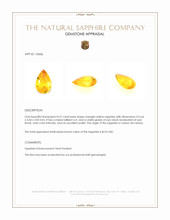 0.57 Ct. Orangish Yellow Sapphire from Ceylon (Sri Lanka) Appraisal