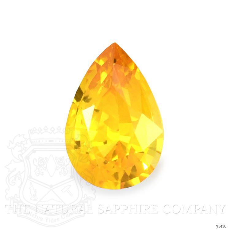0.57 Ct. Orangish Yellow Sapphire from Ceylon (Sri Lanka)