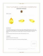 0.69 Ct. Yellow Sapphire from Ceylon (Sri Lanka) Appraisal