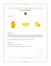 0.79 Ct. Orangish Yellow Sapphire from Ceylon (Sri Lanka) Appraisal
