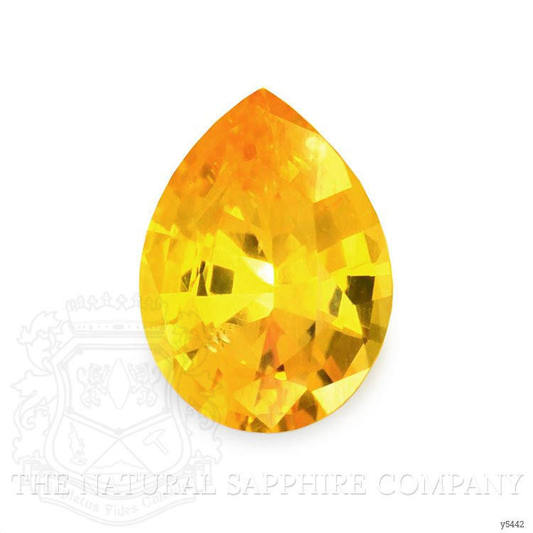 0.78 Ct. Orangish Yellow Sapphire from Ceylon (Sri Lanka)