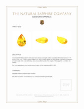 1.04 Ct. Orangish Yellow Sapphire from Ceylon (Sri Lanka) Appraisal