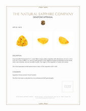 0.71 Ct. Yellow Sapphire from Ceylon (Sri Lanka) Appraisal