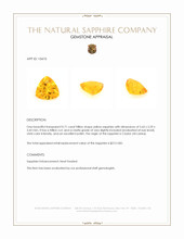 0.71 Ct. Yellow Sapphire from Ceylon (Sri Lanka) Appraisal