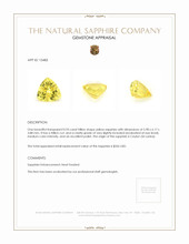 0.93 Ct. Yellow Sapphire from Ceylon (Sri Lanka) Appraisal