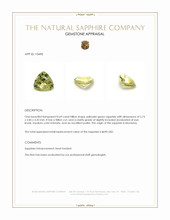 0.69 Ct. Yellowish Green Sapphire from Montana Appraisal