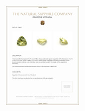 0.69 Ct. Yellowish Green Sapphire from Montana Appraisal
