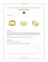 2.04 Ct. Yellow Sapphire from Ceylon (Sri Lanka) Appraisal