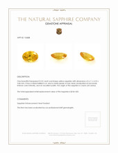 0.52 Ct. Yellow Sapphire from Ceylon (Sri Lanka) Appraisal