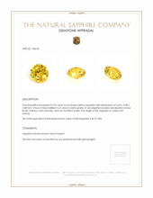 0.70 Ct. Yellow Sapphire from Ceylon (Sri Lanka) Appraisal