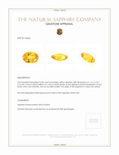 0.84 Ct. Yellow Sapphire from Ceylon (Sri Lanka) Appraisal