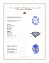0.84 Ct. Sapphire from Ceylon (Sri Lanka) 3 D Scan Report